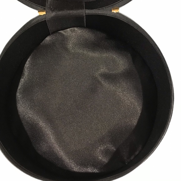 Dior Black Round Cosmetic Case with Gold Accent - Picture 5 of 8